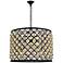 Madison 8 Lt Matte Black Chandelier Golden Teak