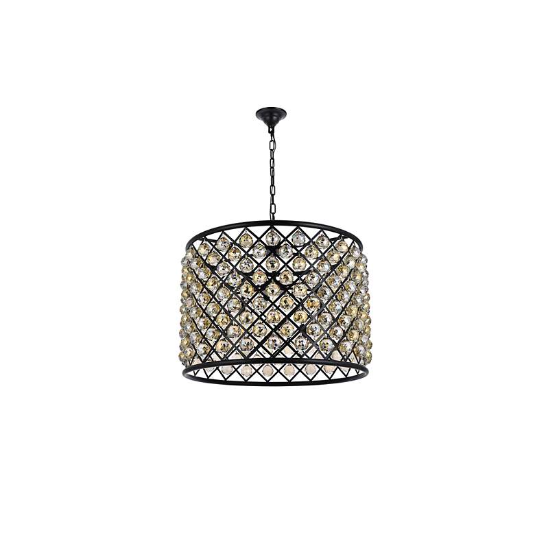 Image 3 Madison 8 Lt Matte Black Chandelier Golden Teak more views