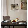 4_Madison 8 Lt Matte Black Chandelier Golden Teak more views