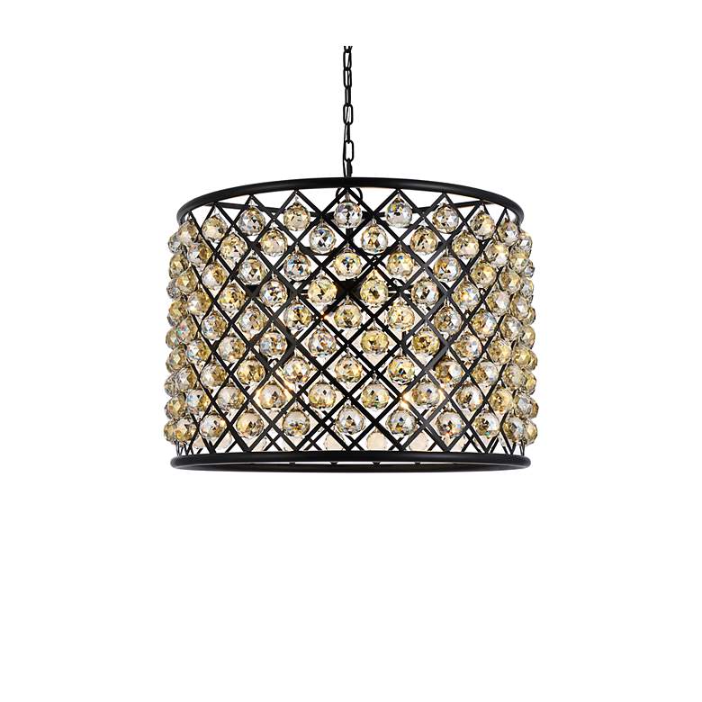 Image 5 Madison 8 Lt Matte Black Chandelier Golden Teak more views