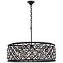 2_Madison 8 Lt Matte Black Chandelier Silver Shade (Grey)