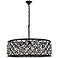 Madison 8 Lt Matte Black Chandelier Silver Shade (Grey)