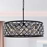 1_Madison 8 Lt Matte Black Chandelier Silver Shade (Grey)