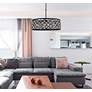 3_Madison 8 Lt Matte Black Chandelier Silver Shade (Grey) more views