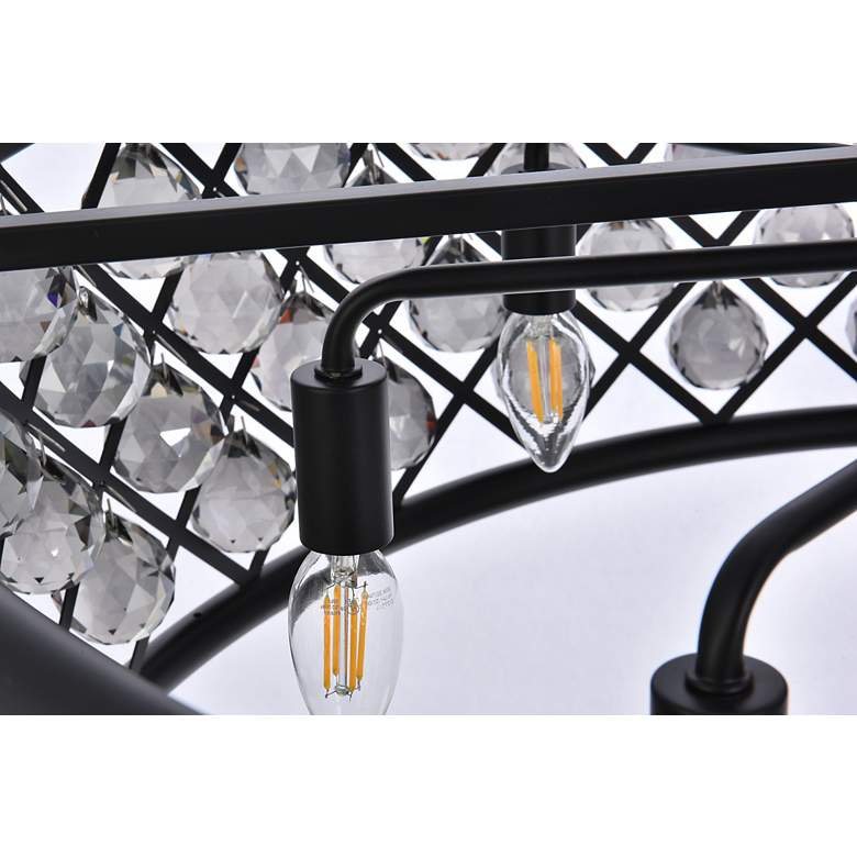 Image 6 Madison 8 Lt Matte Black Chandelier Silver Shade (Grey) more views