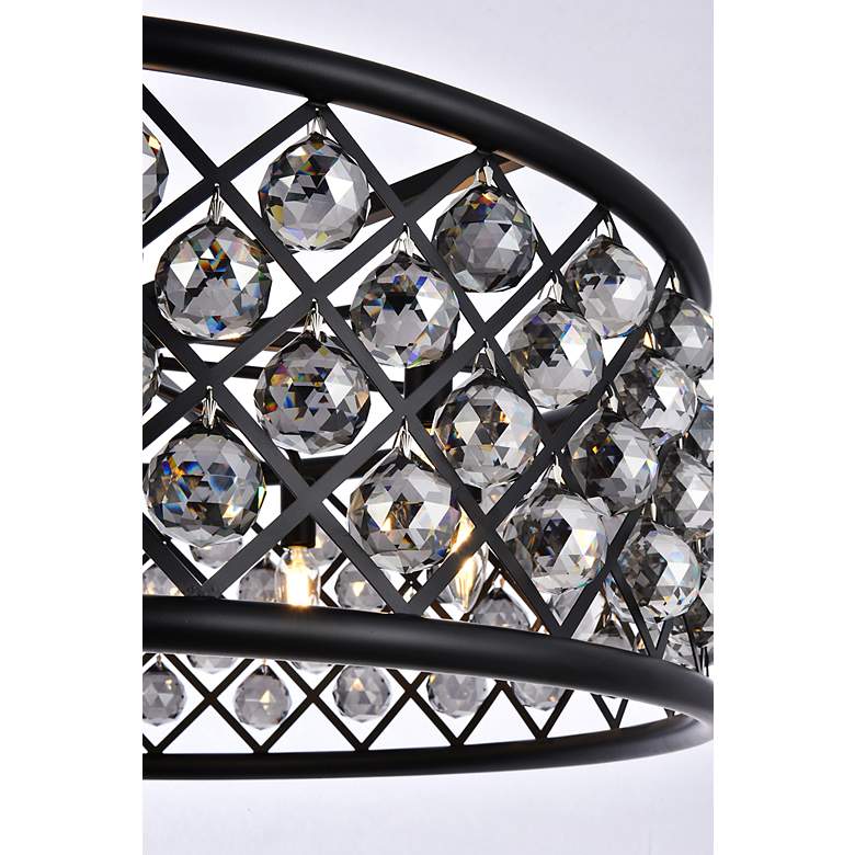 Image 7 Madison 8 Lt Matte Black Chandelier Silver Shade (Grey) more views