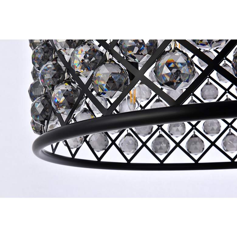 Image 5 Madison 8 Lt Matte Black Chandelier Silver Shade (Grey) more views