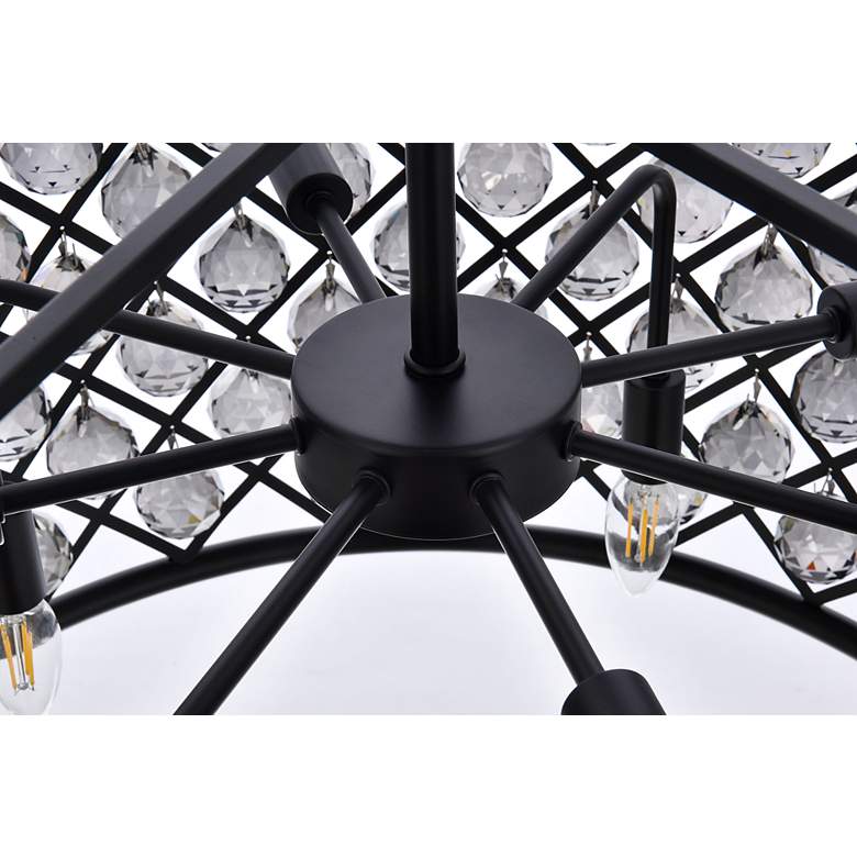 Image 7 Madison 8 Lt Matte Black Chandelier Silver Shade (Grey) more views