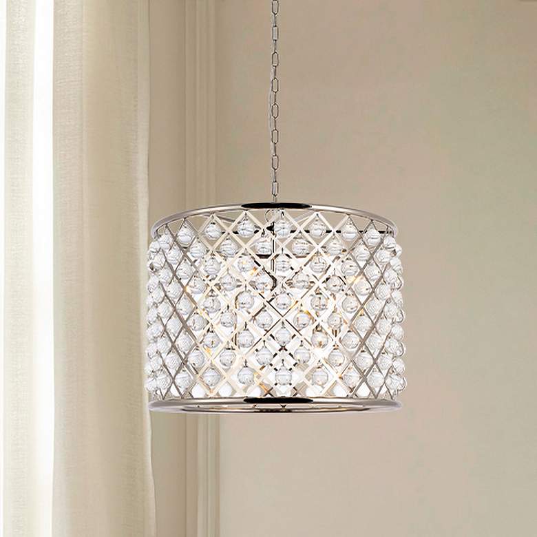 Image 1 Madison 8 Lt Polished Nickel Chandelier Clear