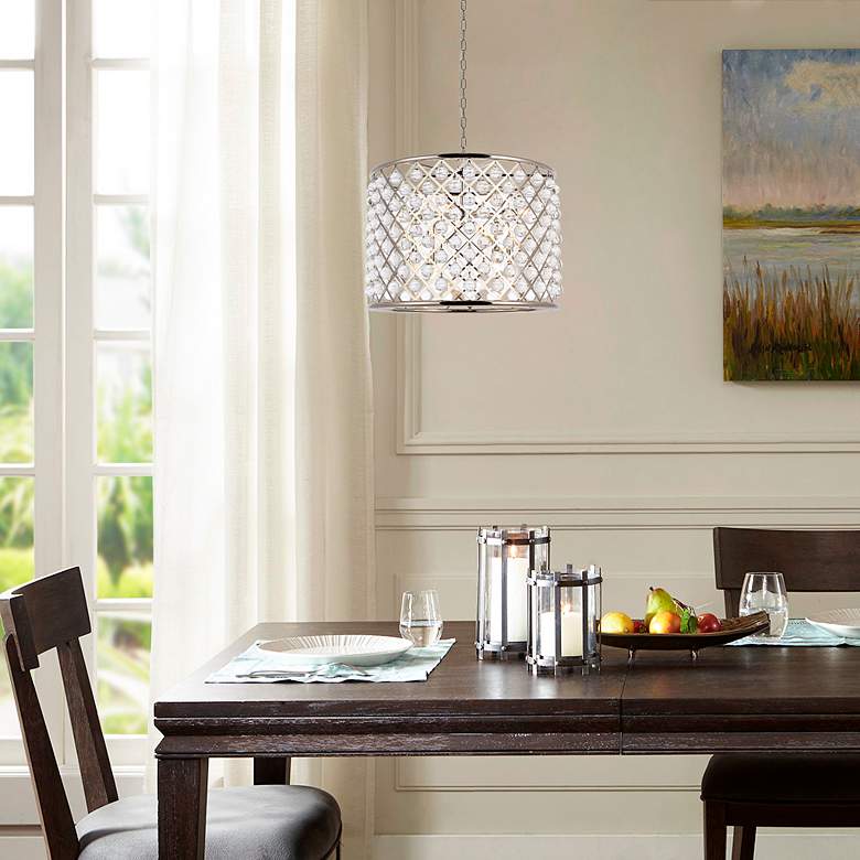 Image 3 Madison 8 Lt Polished Nickel Chandelier Clear more views