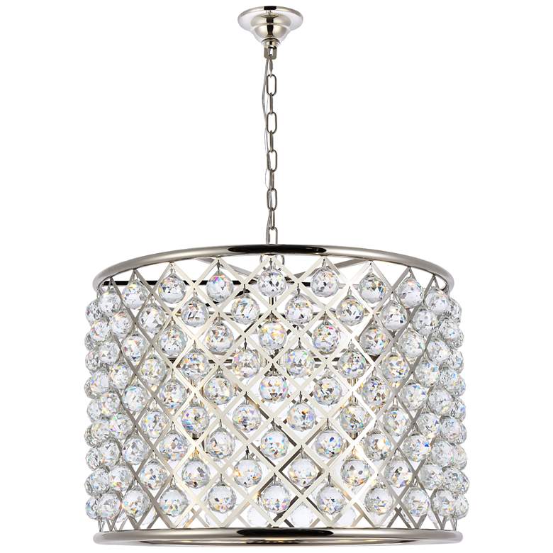 Image 2 Madison 8 Lt Polished Nickel Chandelier Clear