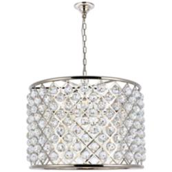 Madison 8 Lt Polished Nickel Chandelier Clear