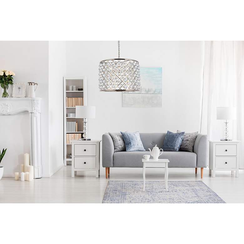 Image 3 Madison 8 Lt Polished Nickel Chandelier Clear more views