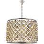 1_Madison 8 Lt Polished Nickel Chandelier Golden Teak