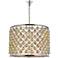 Madison 8 Lt Polished Nickel Chandelier Golden Teak