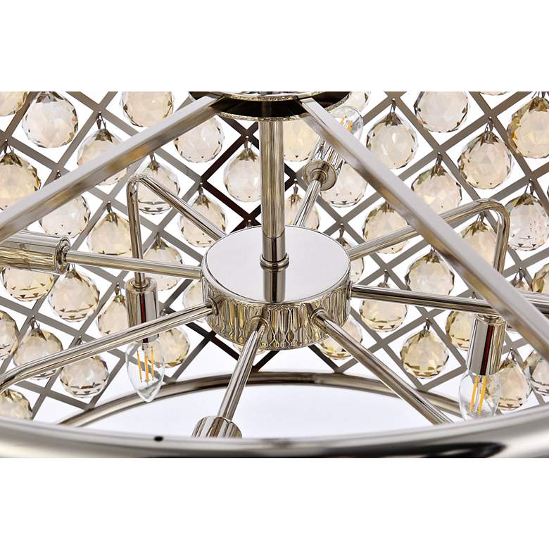 Image 6 Madison 8 Lt Polished Nickel Chandelier Golden Teak more views