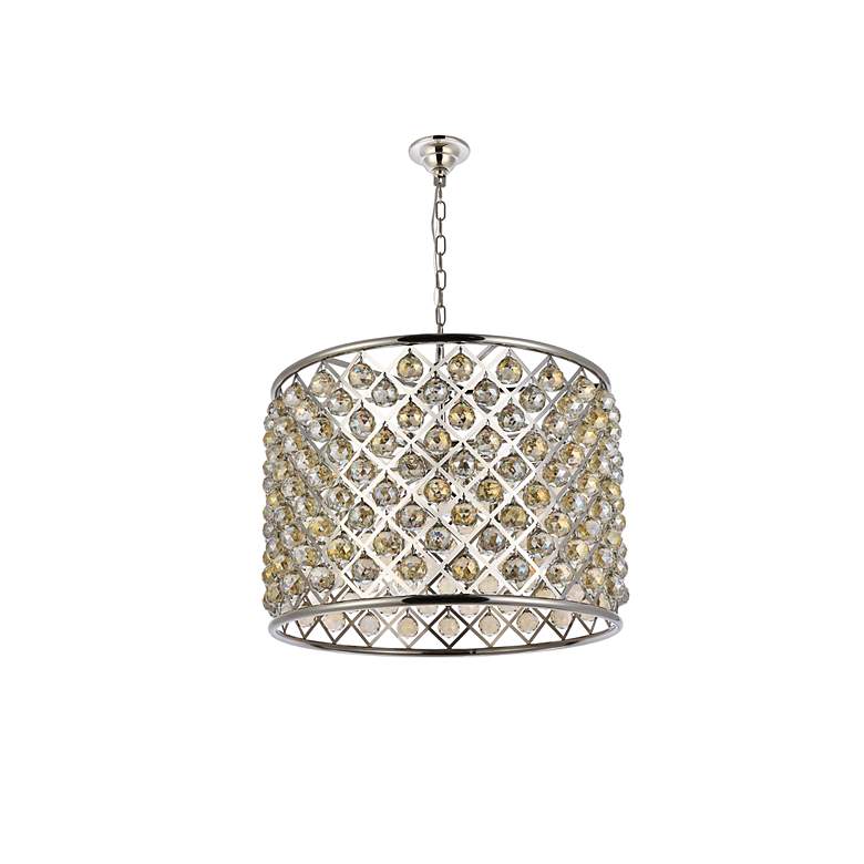 Image 7 Madison 8 Lt Polished Nickel Chandelier Golden Teak more views