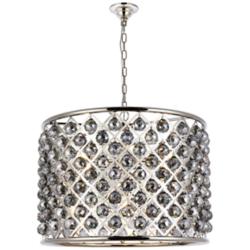 Madison 8 Lt Polished Nickel Chandelier Silver Shade (Grey)