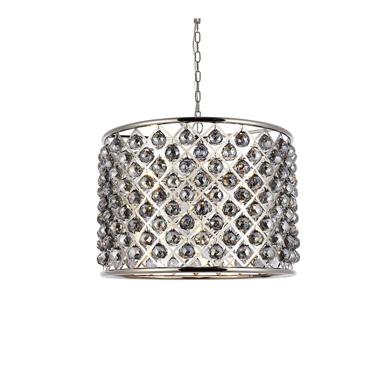 Image 4 Madison 8 Lt Polished Nickel Chandelier Silver Shade (Grey) more views