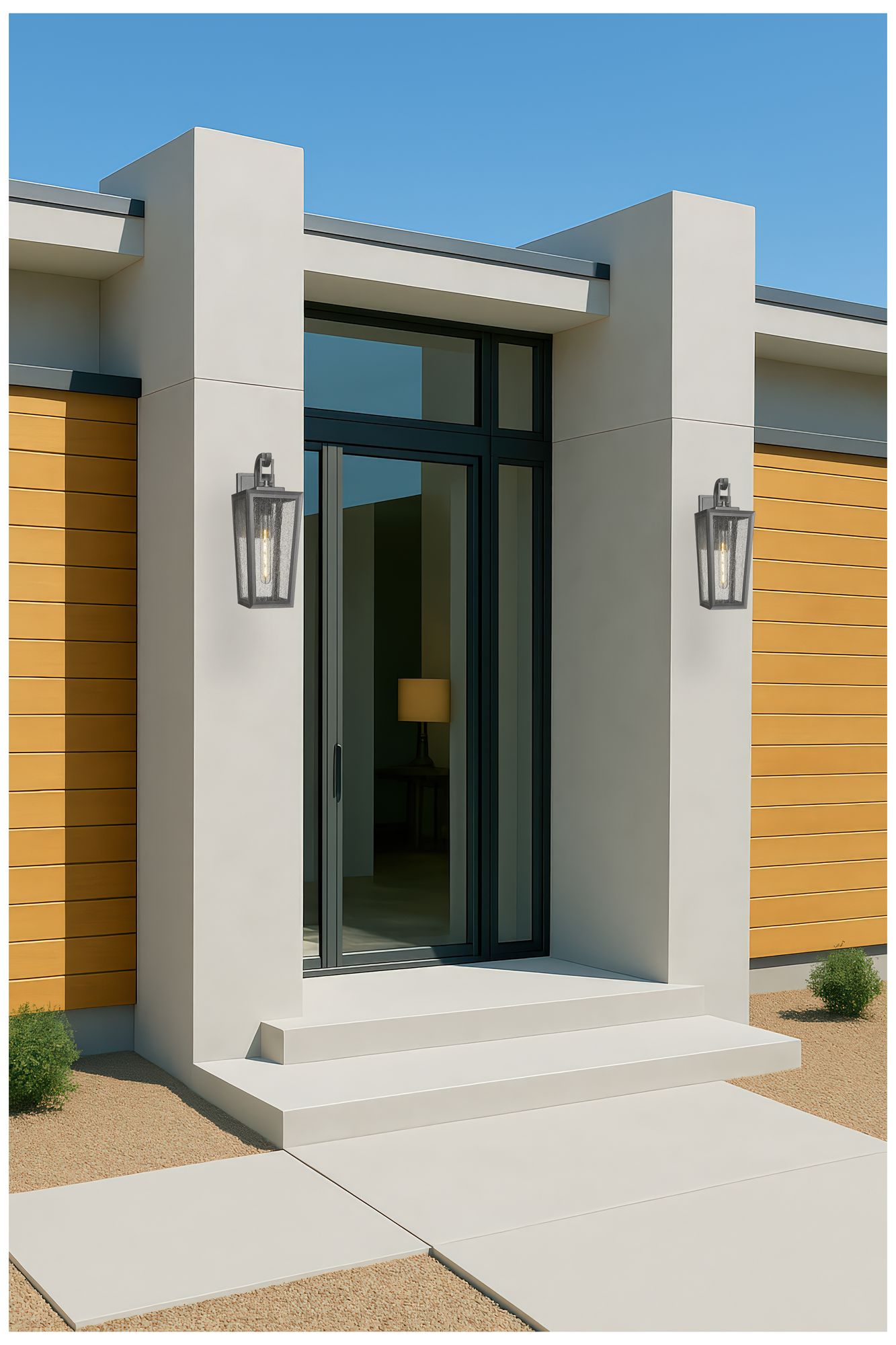 Image 3 Madison 8" Matte Black Coastal Outdoor Sconce With Seeded Glass more views