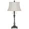 Madison Antiqued Silver Metal Table Lamp