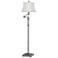 Madison Antiqued Silver Swing Arm Floor Lamp