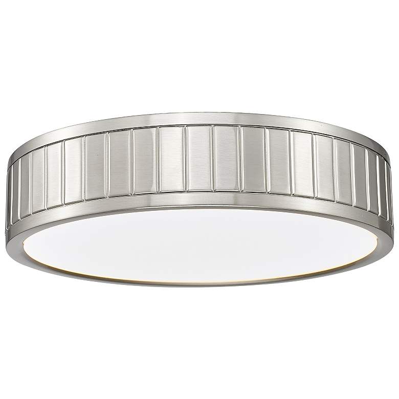 Image 1 Madison by Z-Lite Brushed Nickel 1 Light Flush Mount