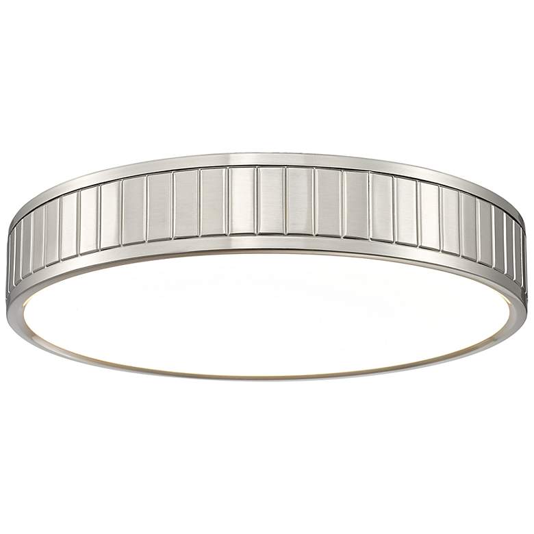 Image 1 Madison by Z-Lite Brushed Nickel 1 Light Flush Mount