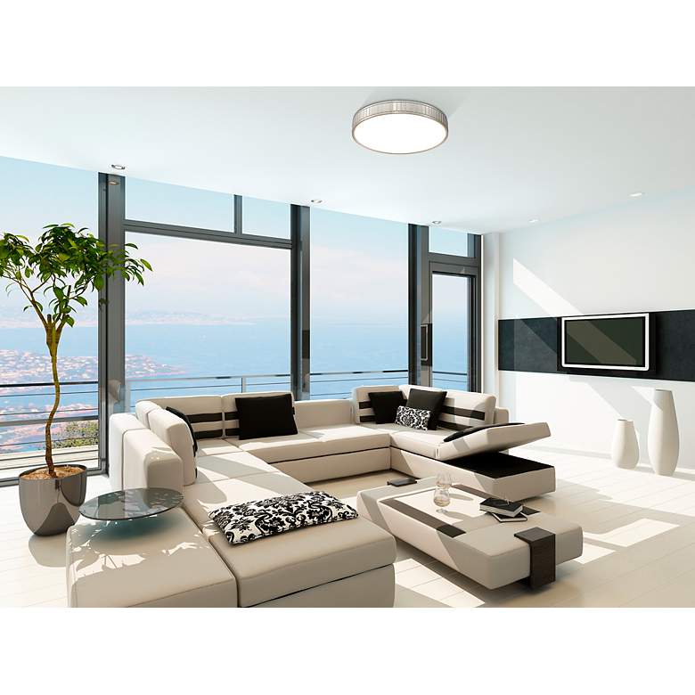 Image 3 Madison by Z-Lite Brushed Nickel 1 Light Flush Mount more views