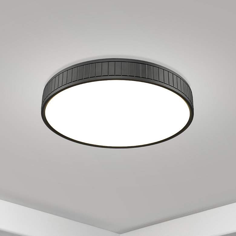 Image 1 Madison by Z-Lite Matte Black 1 Light Flush Mount