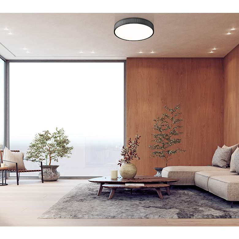 Image 3 Madison by Z-Lite Matte Black 1 Light Flush Mount more views