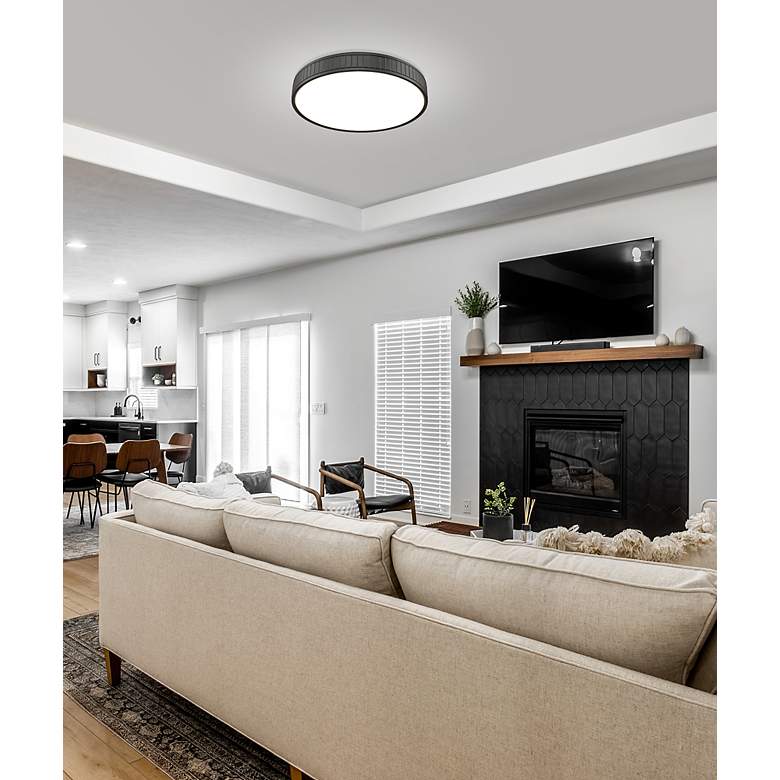 Image 4 Madison by Z-Lite Matte Black 1 Light Flush Mount more views