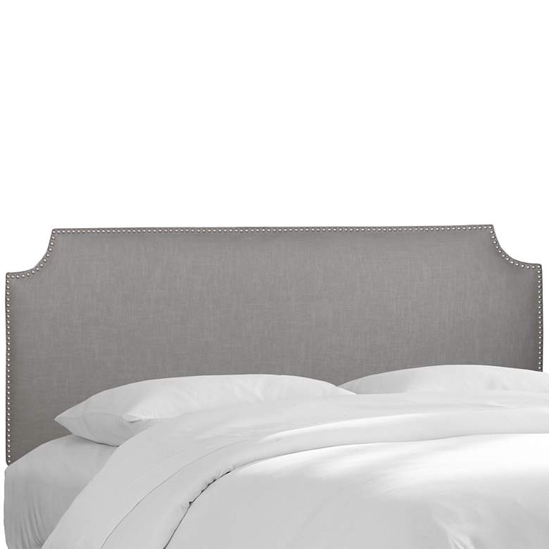 Image 1 Madison Linen Gray Queen Headboard