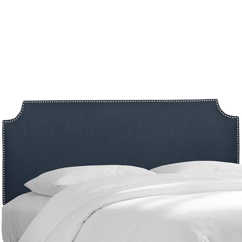 Image 1 Madison Linen Navy Queen Headboard