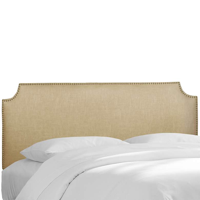 Image 1 Madison Linen Sandstone Queen Headboard