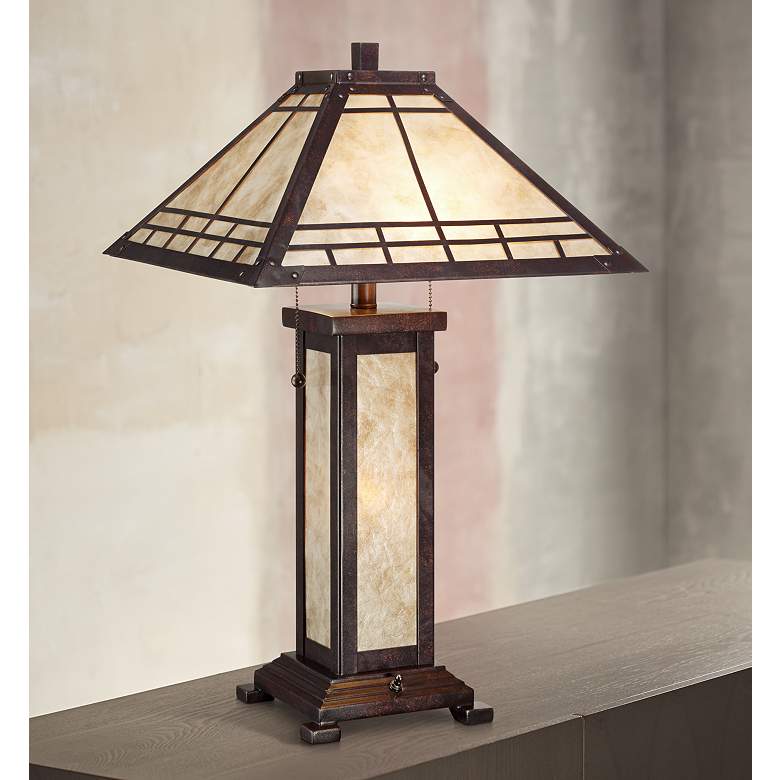 Image 1 Madison Mission Style Mica Table Lamp