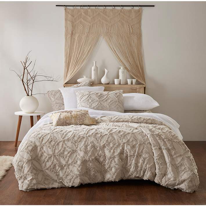 Madison Natural Tufted Fabric Queen Duvet Cover - #86K48