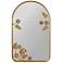 Madison Park Adaline 26" x 16" Gold Arch Floral Wall Mirror