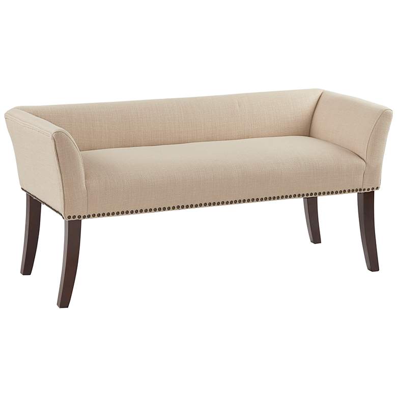 Image 2 Madison Park Antonio 49 1/2 inch Wide Cream Fabric Accent Bench