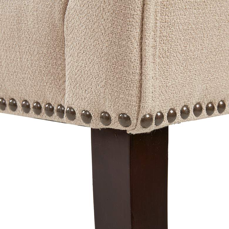 Image 3 Madison Park Antonio 49 1/2" Wide Cream Fabric Accent Bench more views