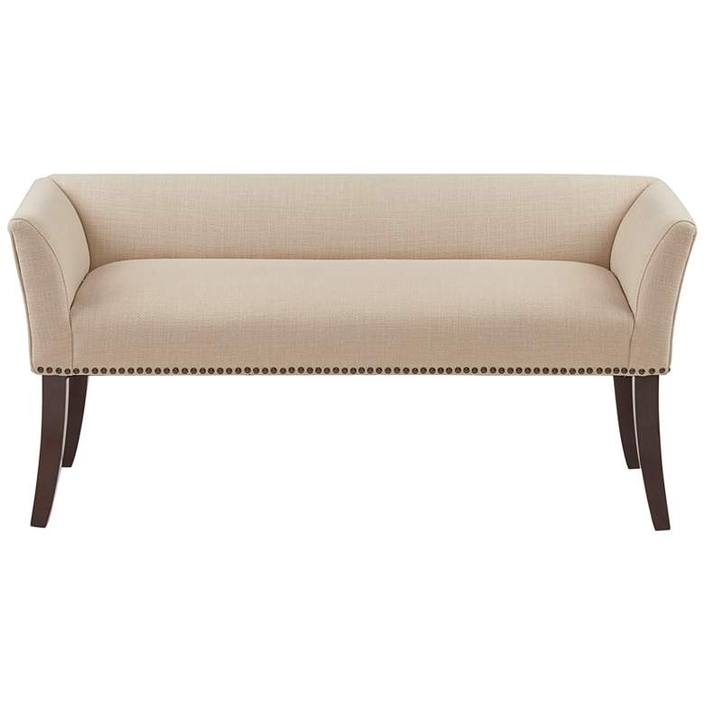 Image 5 Madison Park Antonio 49 1/2" Wide Cream Fabric Accent Bench more views