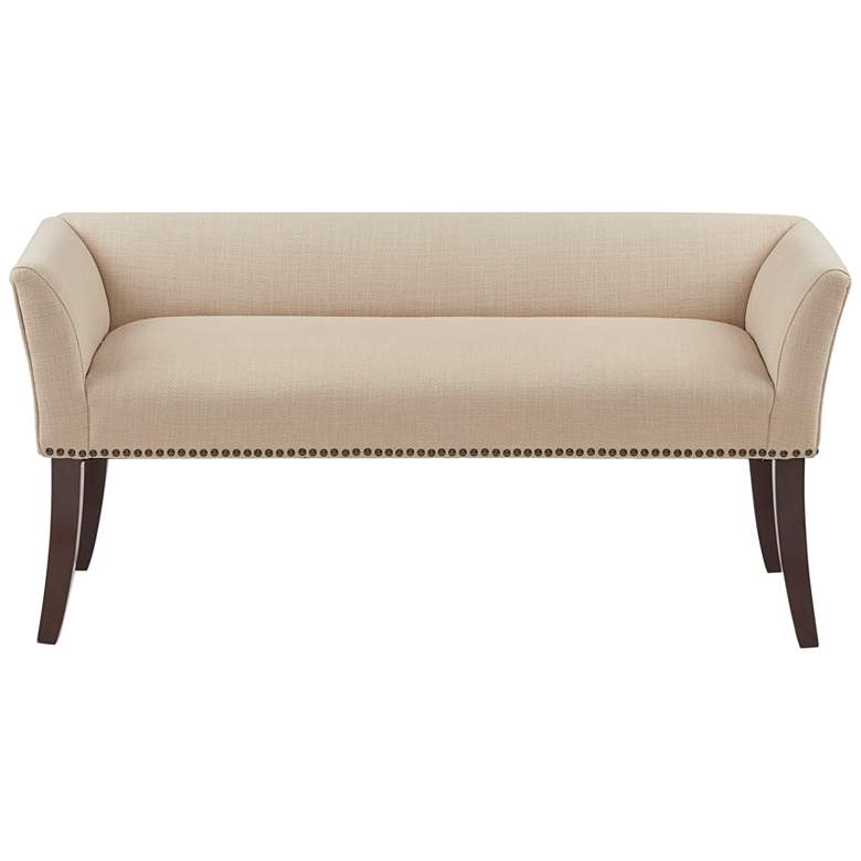 Image 5 Madison Park Antonio 49 1/2 inch Wide Cream Fabric Accent Bench more views