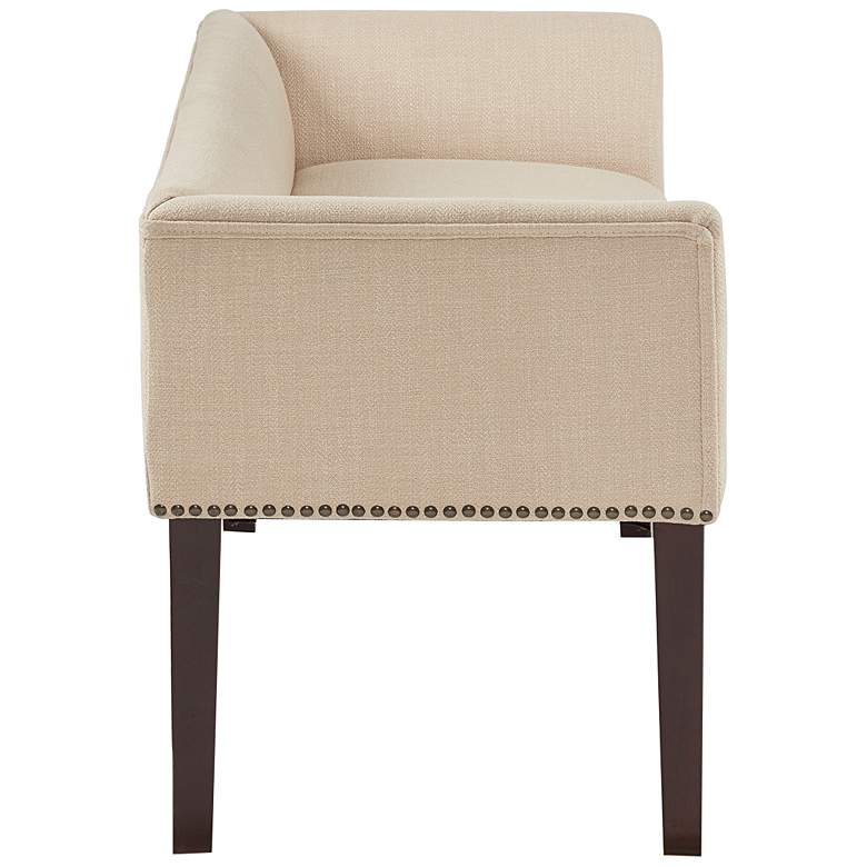 Image 6 Madison Park Antonio 49 1/2" Wide Cream Fabric Accent Bench more views