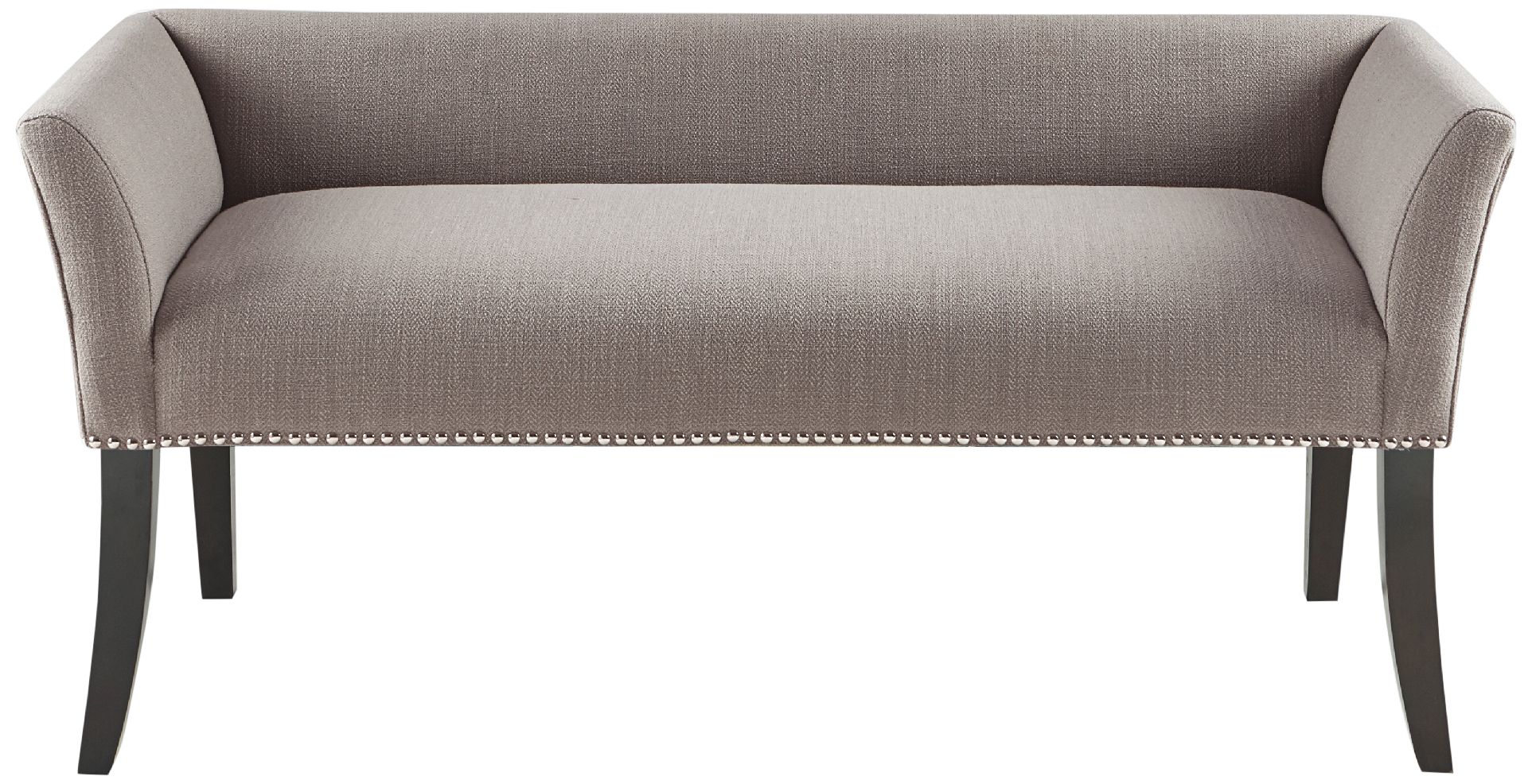 Madison Park Antonio 49 1/2" Wide Gray Classic Banquette Accent Bench