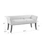 Madison Park Antonio 49 1/2" Wide Gray Classic Banquette Accent Bench