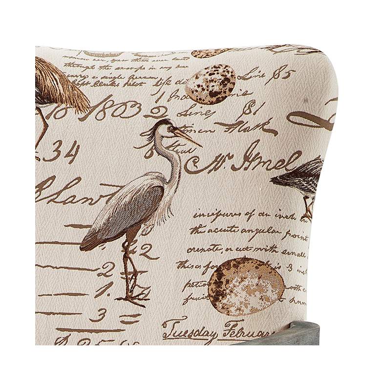 Image 2 Madison Park Arnau 26" Wide Birdsong Fabric Birch Wood Accent Chair more views