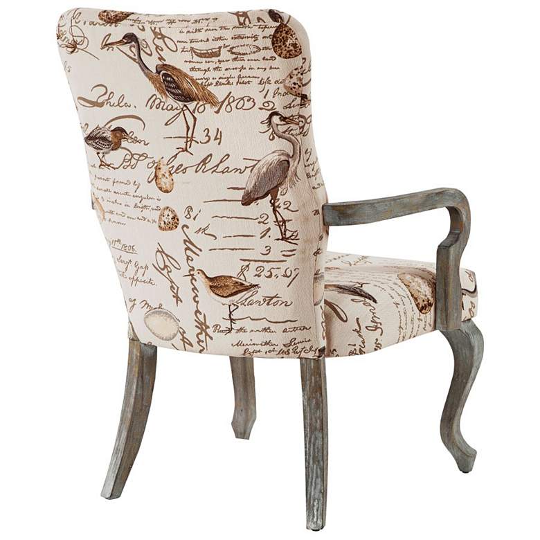 Image 4 Madison Park Arnau 26" Wide Birdsong Fabric Birch Wood Accent Chair more views