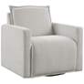 Madison Park Barry Ivory Fabric Swivel Arm Chair