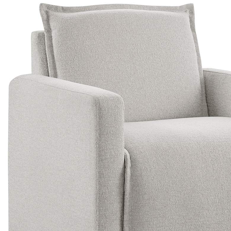 Image 3 Madison Park Barry Ivory Fabric Swivel Arm Chair more views