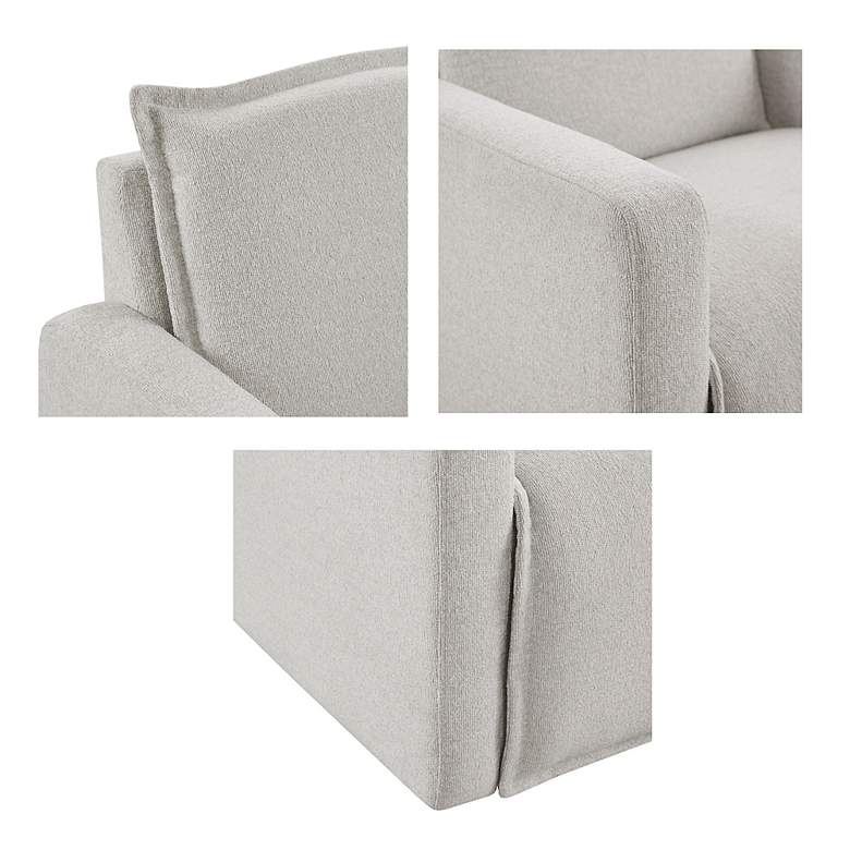 Image 5 Madison Park Barry Ivory Fabric Swivel Arm Chair more views